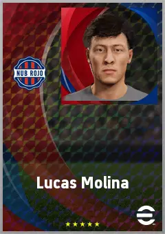 Lucas Molina eFootball 2026 player card, 64 OVR LMF