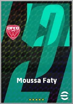 Moussa Faty eFootball 2026 player card, 63 OVR LWF