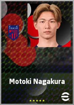 Nagakura Motoki eFootball 2026 player card, 71 OVR CF