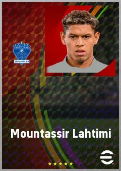 Mountassir Lahtimi eFootball 2026 player card, 68 OVR RWF
