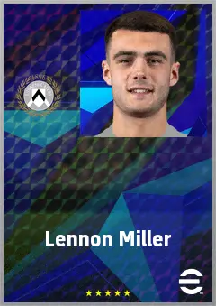 Lennon Miller eFootball 2026 player card, 71 OVR CMF