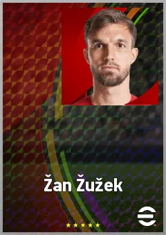 Žan Žužek eFootball 2026 player card, 69 OVR CB
