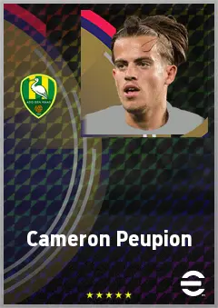 Cameron Peupion eFootball 2026 player card, 67 OVR LWF
