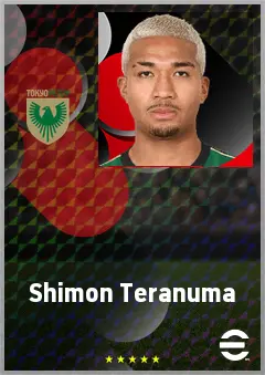 Teranuma Shimon eFootball 2026 player card, 65 OVR CF