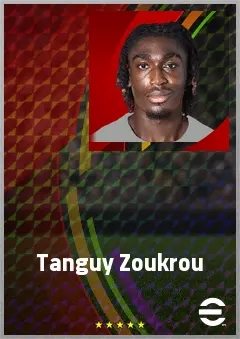 Tanguy Zoukrou eFootball 2026 player card, 68 OVR CB