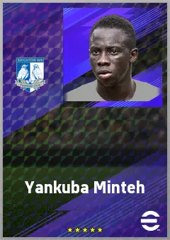 Yankuba Minteh eFootball 2026 player card, 75 OVR RMF
