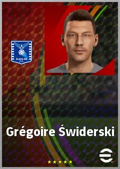 Grégoire Świderski eFootball 2026 player card, 63 OVR GK
