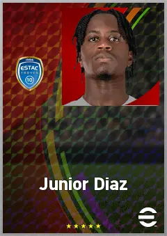 Junior Diaz eFootball 2026 player card, 72 OVR CB