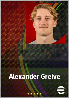 Alexander Greive eFootball 2026 player card, 67 OVR CF