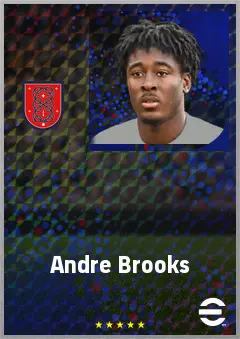 Andre Brooks eFootball 2026 player card, 69 OVR AMF