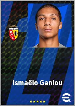Ismaëlo Ganiou eFootball 2026 player card, 72 OVR CB