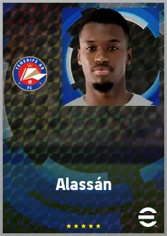 Alassán eFootball 2026 player card, 69 OVR LWF
