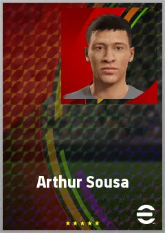Arthur Sousa eFootball 2026 player card, 67 OVR CF
