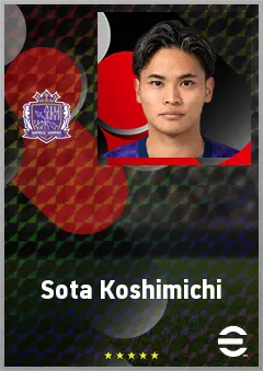 Koshimichi Sota eFootball 2026 player card, 67 OVR RMF