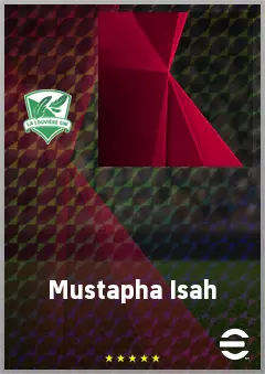 Mustapha Isah eFootball 2026 player card, 64 OVR LWF