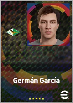 Germán García eFootball 2026 player card, 64 OVR GK