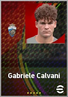 Gabriele Calvani eFootball 2026 player card, 69 OVR CB