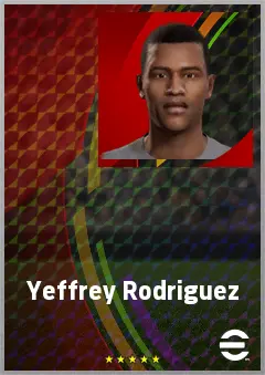 Yeffrey Rodriguez eFootball 2026 player card, 62 OVR CF