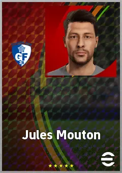 Jules Mouton eFootball 2026 player card, 62 OVR DMF