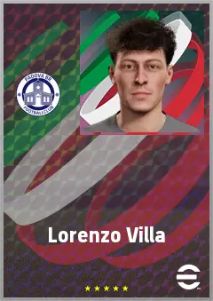 Lorenzo Villa eFootball 2026 player card, 65 OVR CB
