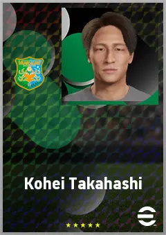 Takahashi Kohei eFootball 2026 player card, 64 OVR DMF