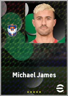 Michael James eFootball 2026 player card, 70 OVR CB