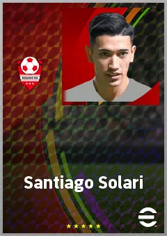 Santiago Solari eFootball 2026 player card, 73 OVR RWF