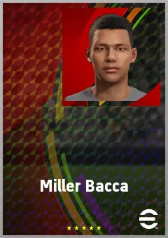 Miller Bacca eFootball 2026 player card, 67 OVR CF