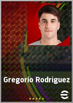 Gregorio Rodríguez eFootball 2026 player card, 70 OVR CF