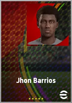 Jhon Barrios eFootball 2026 player card, 65 OVR LB