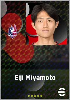 Miyamoto Eiji eFootball 2026 player card, 67 OVR DMF