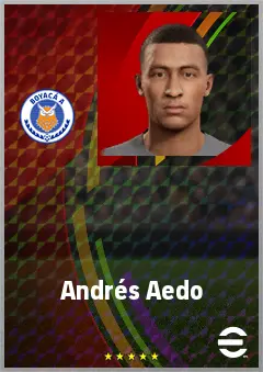 Andrés Aedo eFootball 2026 player card, 65 OVR DMF
