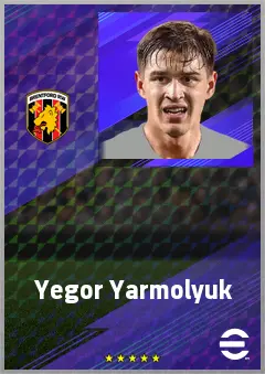 Yegor Yarmolyuk eFootball 2026 player card, 73 OVR CMF