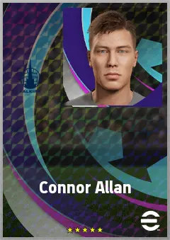 Connor Allan eFootball 2026 player card, 64 OVR CB