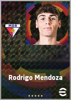 Rodrigo Mendoza eFootball 2026 player card, 68 OVR AMF