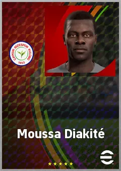 Moussa Diakité eFootball 2026 player card, 70 OVR DMF