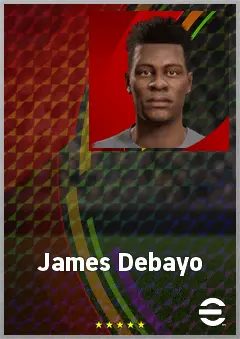 James Debayo eFootball 2026 player card, 66 OVR CB