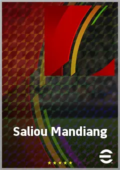Saliou Mandiang eFootball 2026 player card, 64 OVR RWF