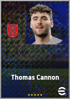 Thomas Cannon eFootball 2026 player card, 72 OVR CF