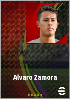 Alvaro Zamora eFootball 2026 player card, 71 OVR LWF