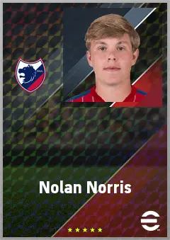 Nolan Norris eFootball 2026 player card, 69 OVR LB