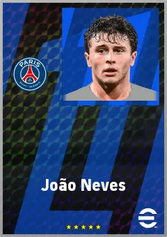João Neves eFootball 2026 player card, 82 OVR CMF