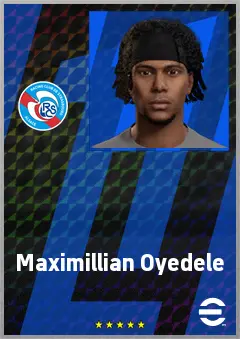Maximillian Oyedele eFootball 2026 player card, 68 OVR DMF