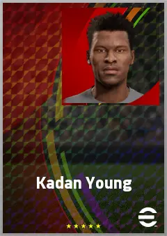 Kadan Young eFootball 2026 player card, 64 OVR LWF
