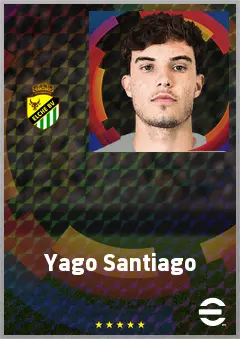Yago Santiago eFootball 2026 player card, 67 OVR RWF