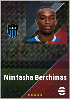 Nimfasha Berchimas eFootball 2026 player card, 66 OVR LWF