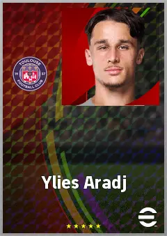 Ylies Aradj eFootball 2026 player card, 64 OVR LB