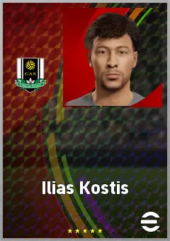 Ilias Kostis eFootball 2026 player card, 70 OVR CB