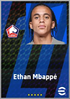 Ethan Mbappé eFootball 2026 player card, 70 OVR RMF