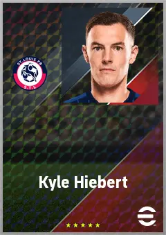 Kyle Hiebert eFootball 2026 player card, 73 OVR CB